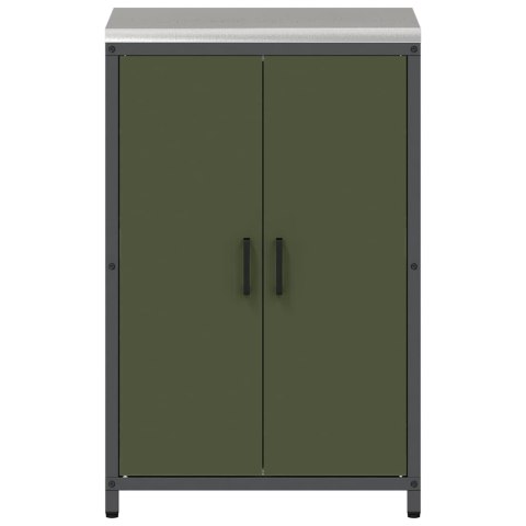 PRZECHOWYWANIE W KUCHNI ZIELONY OLIWKOWY 60X 50X 92CM STAL