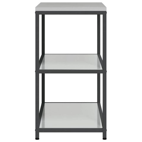 PRZECHOWYWANIE W KUCHNI Z PÓŁKĄ SREBRNY 60X 50X 92CM STAL