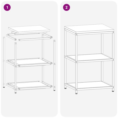 PRZECHOWYWANIE W KUCHNI Z PÓŁKĄ SREBRNY 60X 50X 92CM STAL