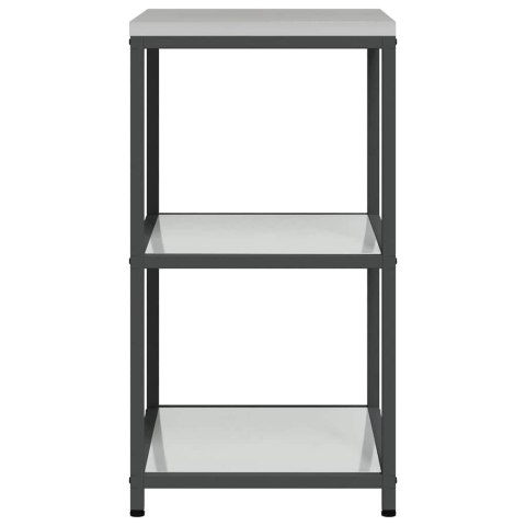 PRZECHOWYWANIE W KUCHNI Z PÓŁKĄ SREBRNY 60X 50X 92CM STAL