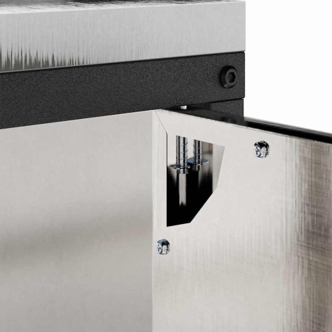 PRZECHOWYWANIE W KUCHNI Z PÓŁKĄ SREBRNY 60X 50X 92CM STAL