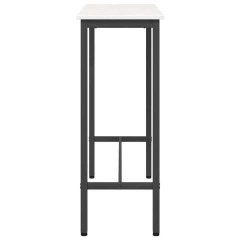 STÓŁ BIAŁY 100X40X101CM DREWNO INŻYNIERYJNE I STAL