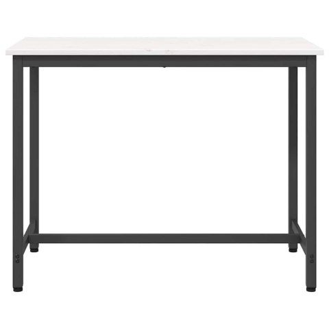 STÓŁ BIAŁY 100X50X77CM DREWNO INŻYNIERYJNE I STAL