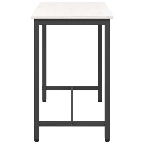 STÓŁ BIAŁY 100X50X77CM DREWNO INŻYNIERYJNE I STAL