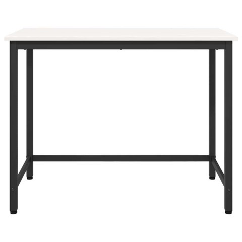 STÓŁ BIAŁY 100X50X77CM DREWNO INŻYNIERYJNE I STAL