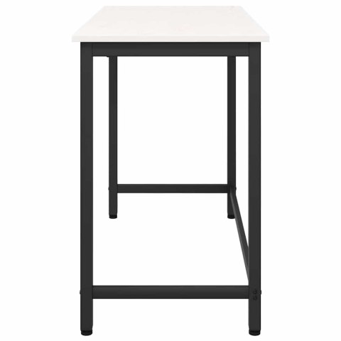 STÓŁ BIAŁY 100X50X77CM DREWNO INŻYNIERYJNE I STAL