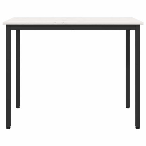 STÓŁ BIAŁY 100X50X77CM DREWNO INŻYNIERYJNE I STAL