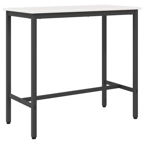 STÓŁ BIAŁY 100X50X91CM DREWNO INŻYNIERYJNE I STAL