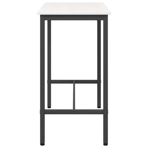 STÓŁ BIAŁY 100X50X91CM DREWNO INŻYNIERYJNE I STAL