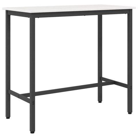 STÓŁ BIAŁY 100X50X91CM DREWNO INŻYNIERYJNE I STAL