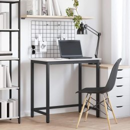 STÓŁ BIAŁY 80X50X77CM DREWNO INŻYNIERYJNE I STAL