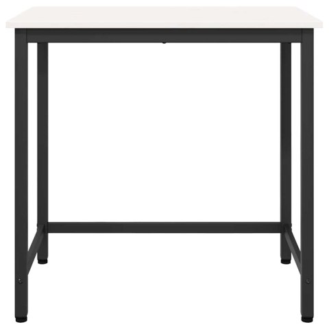 STÓŁ BIAŁY 80X50X77CM DREWNO INŻYNIERYJNE I STAL