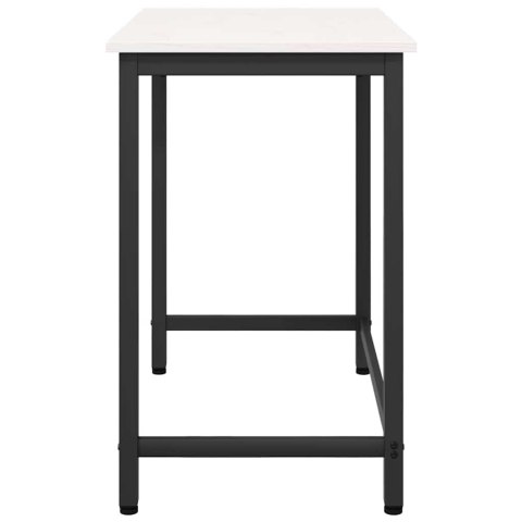 STÓŁ BIAŁY 80X50X77CM DREWNO INŻYNIERYJNE I STAL