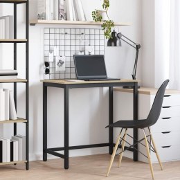 STÓŁ DĄB SONOMA 100X50X76,5CM DREWNO INŻYNIERYJNE I STAL