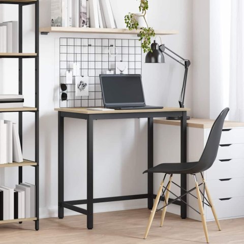 STÓŁ DĄB SONOMA 100X50X76,5CM DREWNO INŻYNIERYJNE I STAL