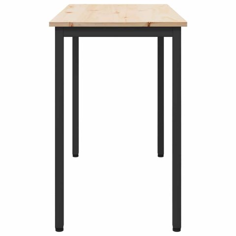 STÓŁ NATURALNY 100X50X77CM DREWNO INŻYNIERYJNE I STAL