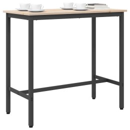 STÓŁ NATURALNY 100X50X91CM DREWNO INŻYNIERYJNE I STAL