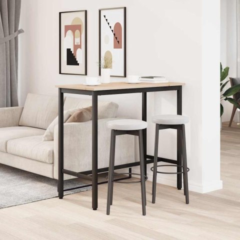 STÓŁ NATURALNY 100X50X91CM DREWNO INŻYNIERYJNE I STAL