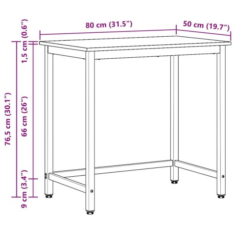 STÓŁ STARE DREWNO 100X50X76,5CM DREWNO INŻYNIERYJNE I STAL