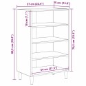 SZAFKA KOMODA CZARNY DĄB 57X35X89.5CM