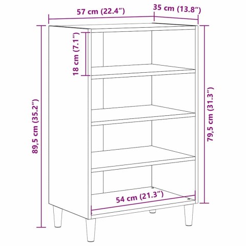 SZAFKA KOMODA STARE DREWNO 57X35X89.5CM