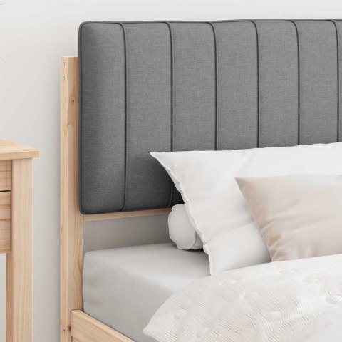 RAMKA ŁÓŻKA Z TAPICEROWANYM WEZGŁOWIEM JASNOSZARY 100X 200CM