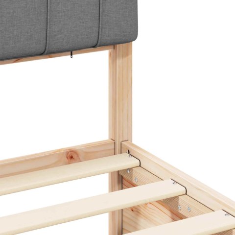 RAMKA ŁÓŻKA Z TAPICEROWANYM WEZGŁOWIEM JASNOSZARY 100X 200CM