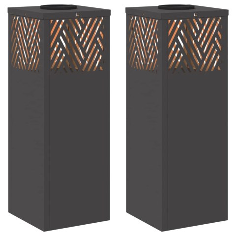 SŁONECZNA LED LAMPA NA ŚCIEŻKĘ 2 PCS CZARNY