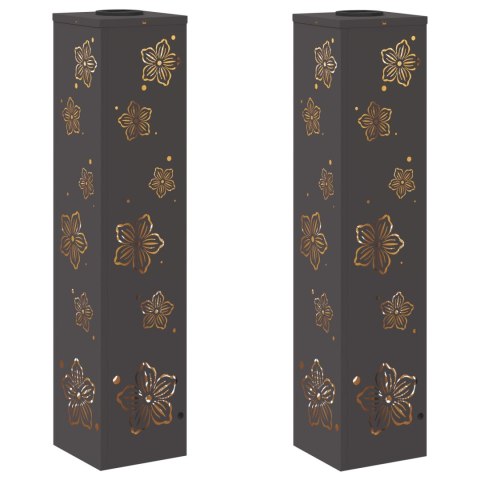 SŁONECZNA LED LAMPA NA ŚCIEŻKĘ 2 PCS CZARNY