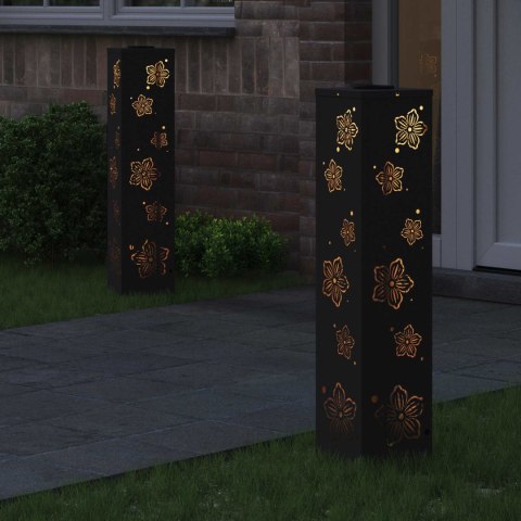 SŁONECZNA LED LAMPA NA ŚCIEŻKĘ 2 PCS CZARNY