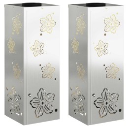 SŁONECZNA LED LAMPA NA ŚCIEŻKĘ 2 PCS SREBRNY GALWANIZOWANY