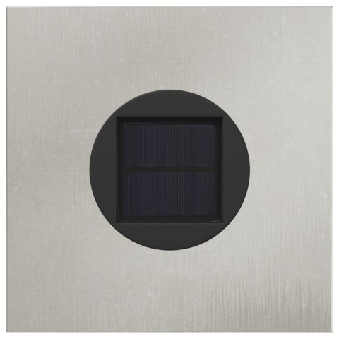 SŁONECZNA LED LAMPA NA ŚCIEŻKĘ 2 PCS SREBRNY STAL NIERDZEWNA