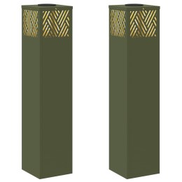 SŁONECZNA LED LAMPA NA ŚCIEŻKĘ 2 PCS ZIELONY OLIWKOWY