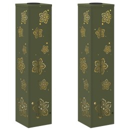 SŁONECZNA LED LAMPA NA ŚCIEŻKĘ 2 PCS ZIELONY OLIWKOWY