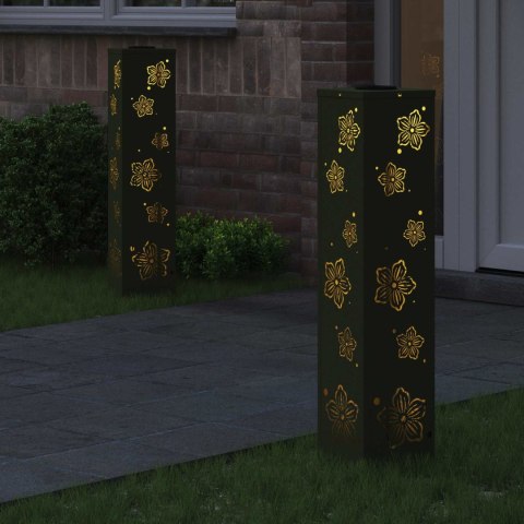 SŁONECZNA LED LAMPA NA ŚCIEŻKĘ 2 PCS ZIELONY OLIWKOWY