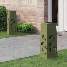 SŁONECZNA LED LAMPA NA ŚCIEŻKĘ 2 PCS ZIELONY OLIWKOWY