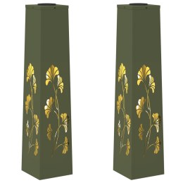 SŁONECZNA LED LAMPA NA ŚCIEŻKĘ 2 PCS ZIELONY OLIWKOWY