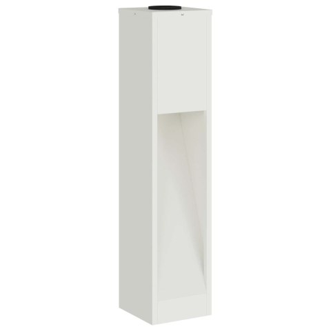 LAMPY SOLARNE OGRODOWE 2 SZTUKI SŁUPKI STALOWE 80CM BIAŁE CIEPŁA BIEL LED