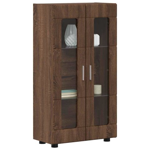 SZAFKA KOMODA BRĄZOWY DĄB 55,5X29X103CM