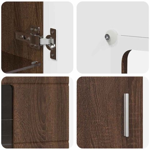 SZAFKA KOMODA BRĄZOWY DĄB 55,5X29X103CM