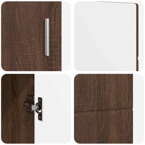 SZAFKA KOMODA BRĄZOWY DĄB 88,5X30,5X55,5CM