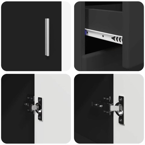 SZAFKA KOMODA CZARNY 88,5X30,5X73CM