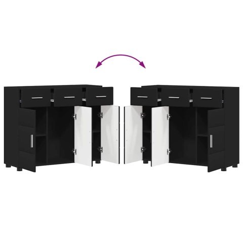 SZAFKA KOMODA CZARNY 88,5X30,5X73CM