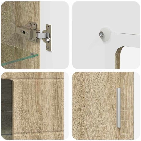 SZAFKA KOMODA DĄB SONOMA 55,5X29X103CM