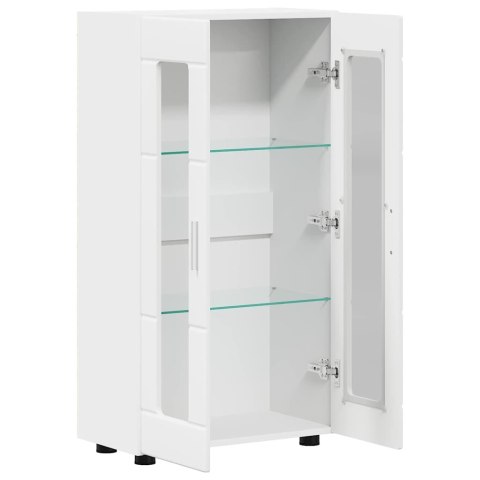 SZAFKA KOMODA Z PÓŁKĄ BIAŁY 55,5X29X103CM