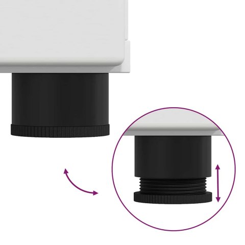 SZAFKA KOMODA Z PÓŁKĄ BIAŁY 55,5X29X103CM