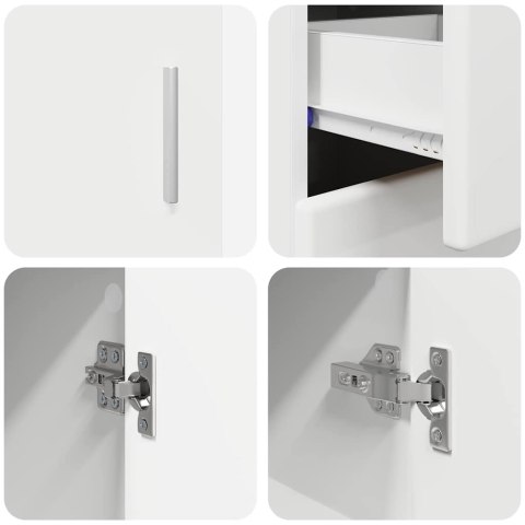 SZAFKA KOMODA Z PÓŁKĄ BIAŁY 88,5X30,5X73CM