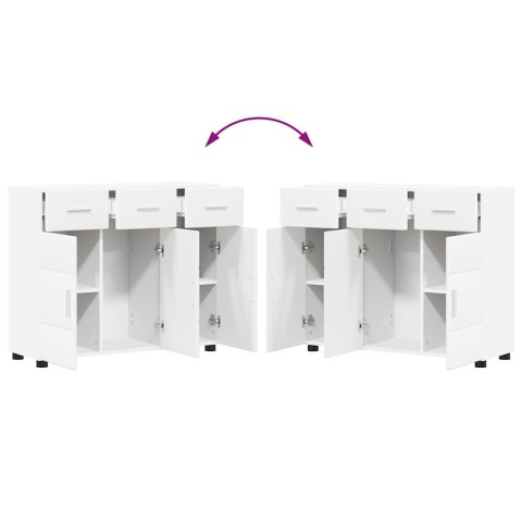 SZAFKA KOMODA Z PÓŁKĄ BIAŁY 88,5X30,5X73CM