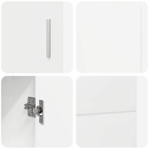 SZAFKA KOMODA Z PÓŁKĄ POŁYSK BIAŁY 88,5X30,5X55,5CM