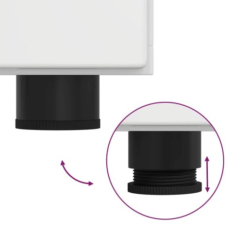 SZAFKA KOMODA Z PÓŁKĄ POŁYSK BIAŁY 88,5X30,5X73CM